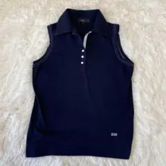 23区スポーツ　ネイビー ノースリーブポロシャツ