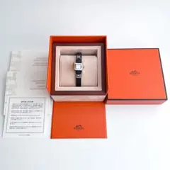 週末限定割引! HERMES エルメス ミニ メドール ブラック 時計 黒