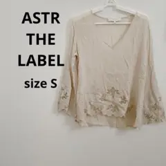 ASTR THE LABEL 【S】ベージュ刺繍長袖シャツ S