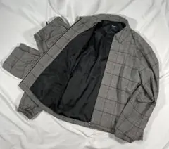 美品BEAMS HART ビームスハート セットアップ チェックグレー Mサイズ