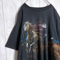 【入手困難】1990s USA古着 アニマル 動物 馬 Tシャツ #951