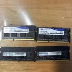 DDR3 4GB 1066MHz ２枚& DDR4 8GB 2400MHz ２枚