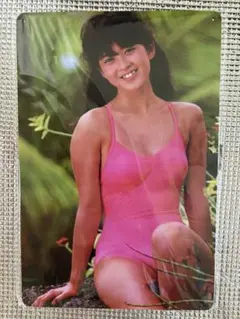 未開封　南野陽子　オマージュアルミプレートブリキ看板③ かわいい