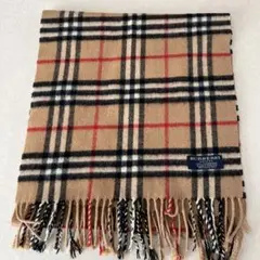 バーバリー　BURBERRY カシミヤ チェックマフラー