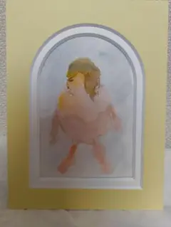 ⑦水彩画 鳥人間 子供