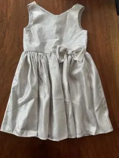 H&M シルバー リボン付き ワンピース