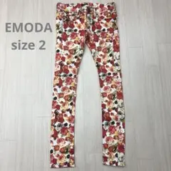 EMODA エモダ 花柄 ストレッチ スキニーパンツ レギンスパンツ 2