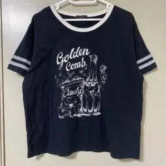 キャンディストリッパー　Tシャツ　半袖　リンガーT 黒　プリント　キャラクター