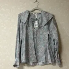 新品　Ｈ＆Ｍ花柄フリル長袖ブラウス