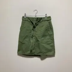 【LOWRYS FARM】ミニ丈 スカート グリーン レディース ミニスカート