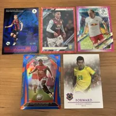 Topps/Panini/Futera シリアルカード5枚セット