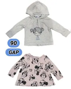 GAP ミニーマウスパーカーとTシャツ 90