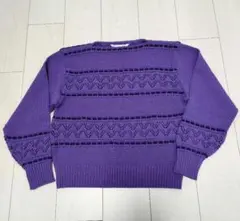 クリスチャンディオール ウール ニット パープル M