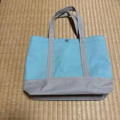 水色とグレーのトートバッグ