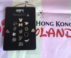 香港ディズニー15周年　新品　ピアスセット