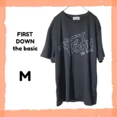 ファーストダウンザベーシック メンズ 半袖 Tシャツ M 黒 プリント 夏