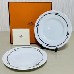 【未使用品】HERMES エルメス ONDE DE CHIC 洗練の波 皿 特大 未使用品】HERMES エルメス ONDE DE CHIC 洗練の波 皿 特大