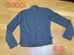 週末限定セール★美品★ GUCCI グッチ ニット フルジップ レトロ