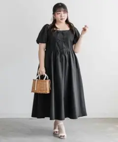 CLETTEオリジナルレース使いピンタックワンピース