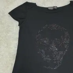 zadigザディグエヴォルテール　コットン　半袖　Tシャツ　スカルスパンコール