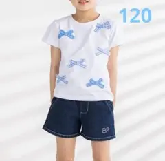 BEBEpetitspoisvert リボンいっぱいTシャツ2024SS