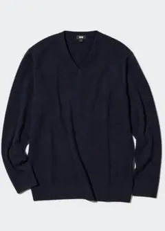 uniqlo カシミヤVネックセーター 黒