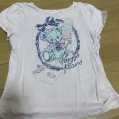mezzo piano クマとアイスクリーム Tシャツ