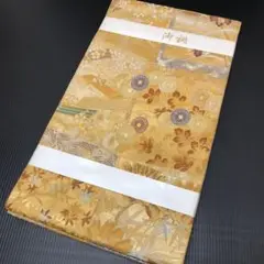 絹 袋帯☆西陣【橋本清織物】幸阿弥四季草花 細緻織 三重綾織 高台寺蒔絵 六通柄 橋本清織物】 特選西陣織袋帯 ≪細緻織・三重綾織≫ ～高台寺