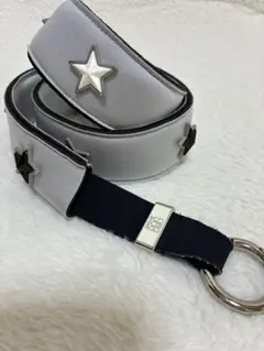 SAVE MY BAGセーブマイバッグ　ショルダーストラップ 星　シルバー
