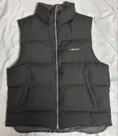 【古着】HEAD ダウンベスト Mサイズ グレー