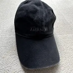 AMANEUM ブラック キャップ ワンサイズ
