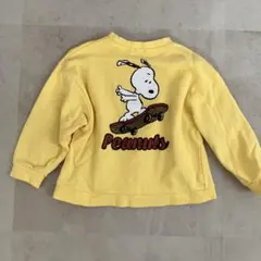 100cmスヌーピー PEANUTS 黄色 トレーナー