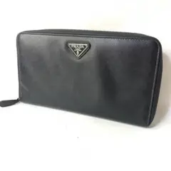 PRADA プラダ サフィアーノレザー ラウンドファスナー 長財布 三角ロゴ