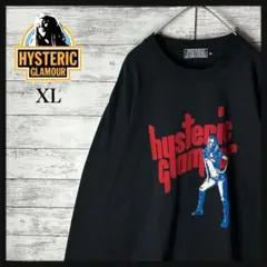 3206M【美品X L】ヒステリックグラマー☆ヒスガール ビッグロゴ長袖Ｔシャツ