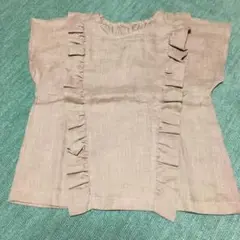 くすみカラー　ハンドメイドフレンチ袖ブラウス