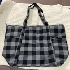 terawear emu チェック柄　BIGトートバッグ