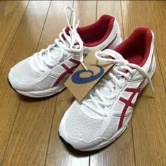 【新品未使用】ASICS アシックス ランニングシューズ ホワイト/レッド