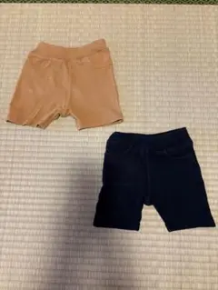 《futafuta》ハーフパンツ 2枚セット ベージュ ブラック