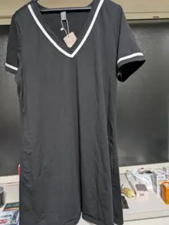 EMERY ROSE ブラック Vネック ワンピース XL