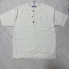 エストネーション　ホワイト ヘンリーネック Tシャツ M