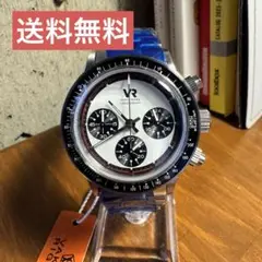 新品　VAKUY RIGAS パンダ文字盤 クロノグラフ ドーム風防　38mm