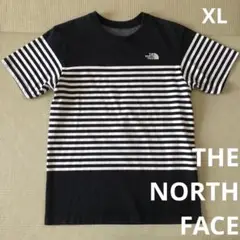 ノースフェイス　ボーダー　Tシャツ　メンズ　XL ブラック×ホワイト