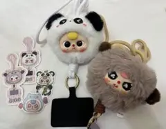 babythree　スマホショルダーストラップ 動物 2個セット