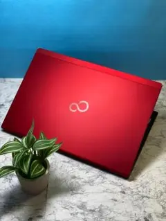 鮮やかなレッド☆富士通 LIFEBOOK☆オフィス☆初心者に