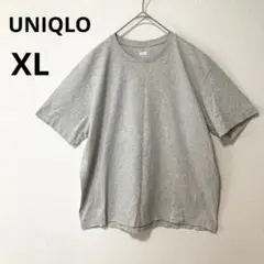 UNIQLO XL リラックスフィット　クルーネック 半袖Tシャツ ライトグレー