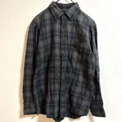 ユニクロ　UNIQLOソフトブラッシュドチェックシャツ　長袖　S コットン100