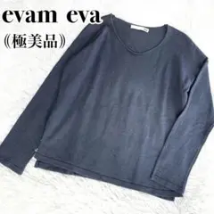 ◎極美品◎『evam eva』ドライコットン スリット プルオーバー ニット