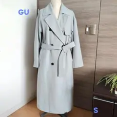 GU オーバーサイズトレンチコート Sサイズ ミントグリーン