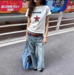 新品 ピチT Tシャツ Y2K シティーガール ストリート白M半袖