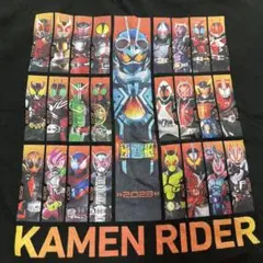 仮面ライダー 歴代ライダー Tシャツ 黒